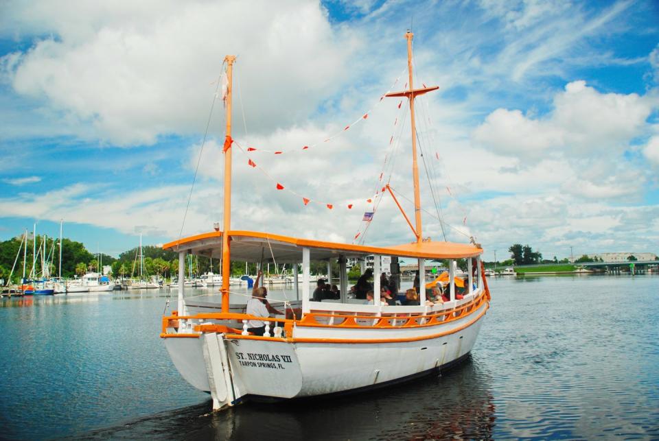 <p>If Greece is more your type of place, head to Tarpon Springs. The Florida city has the <a href="https://usa.greekreporter.com/2019/03/01/tarpon-springs-the-greek-island-of-the-united-states/" rel="nofollow noopener" target="_blank" data-ylk="slk:highest concentration of Greek-Americans;elm:context_link;itc:0;sec:content-canvas" class="link ">highest concentration of Greek-Americans</a> in the U.S. since Greek immigrants built the city's signature sponge industry, giving the whole place a heavy Greek influence. Many people speak Greece in their homes, and Greek restaurants line the docks, making you feel like you're actually in Athens or Santorini. </p>