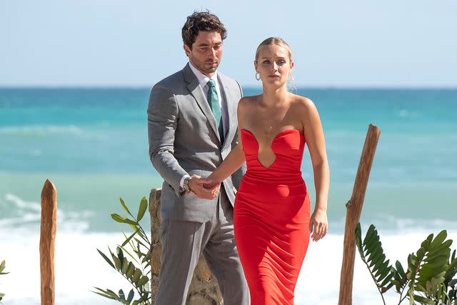 <p>John Fleenor/Disney</p> Joey Graziadei and Daisy Kent on 'The Bachelor' season 28 finale