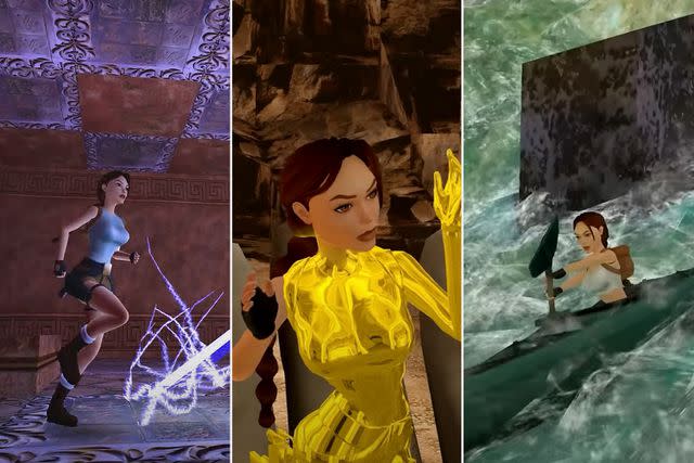 <p>Tomb Raider/YouTube</p> Lara Croft in the remastered 'Tomb Raider' games