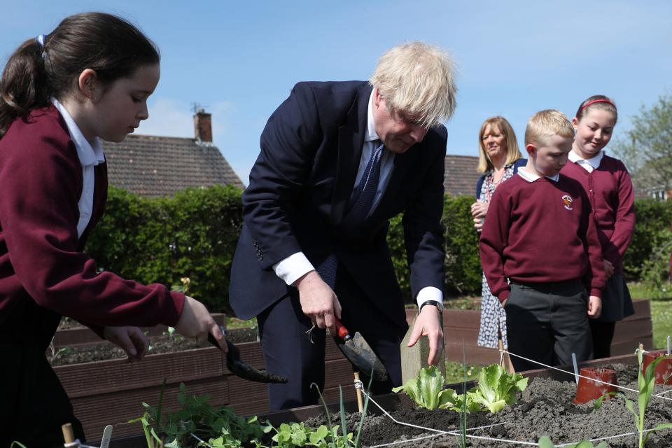 Boris during his visit todayPA