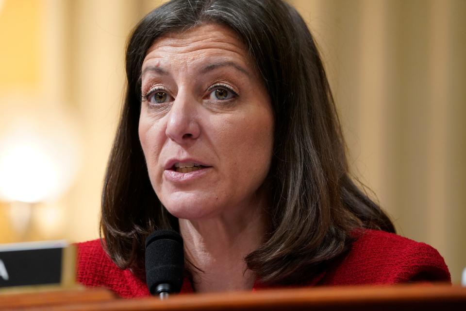 Rep. Elaine Luria (D-Va.) speaks during the Oct. 13, 2022 hearing of the committee to investigate the January 6 attack on the United States Capitol in Washington DC.