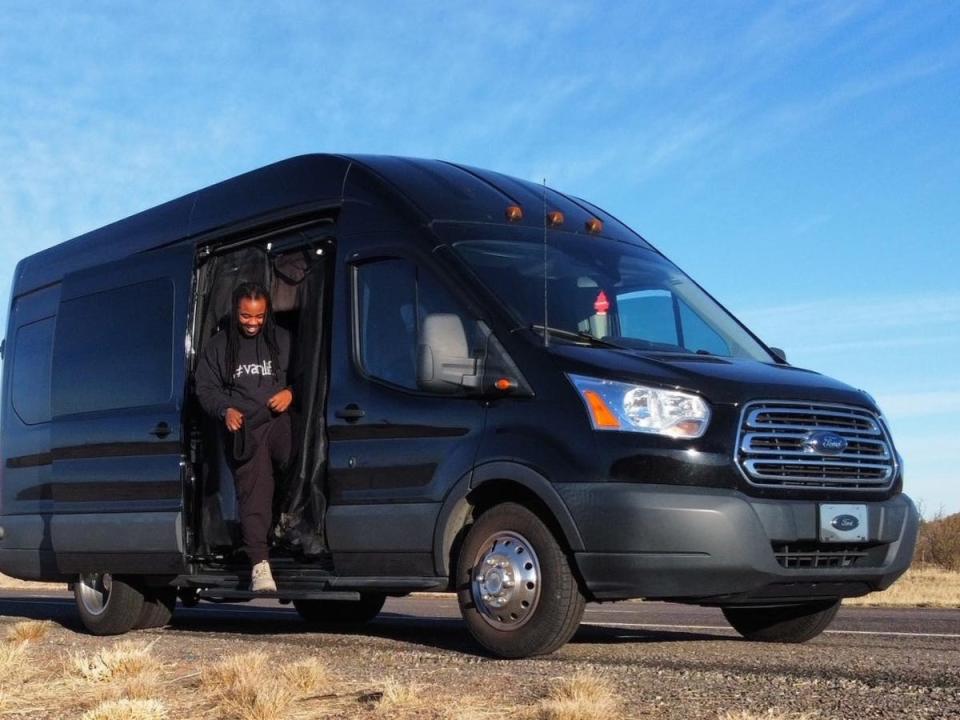 Navod McNeil and the van he calls home.