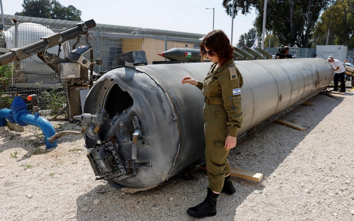An Iranian ballistic missile which the IDF claims was retrieved from the Dead Sea after Iran launched its attack