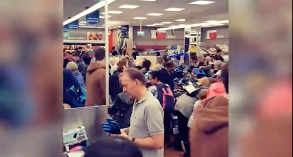 Frantic bargain hunters across the country lined up for hours waiting for Aldi stores to open, in hopes of snapping up cheap snow gear at the retail giant’s winter sale. Source: russenterprises / Instagram