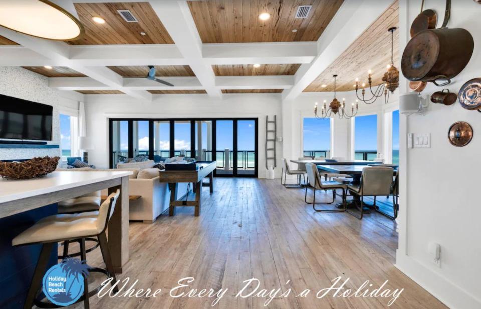 An oceanfront Florida home that sleeps 35 people has been named one of Vrbo’s 2023 Vacation Homes of the Year. “30a My Way,” which is located in Rosemary Beach in the Panhandle, can be rented for around $4,379 a night.