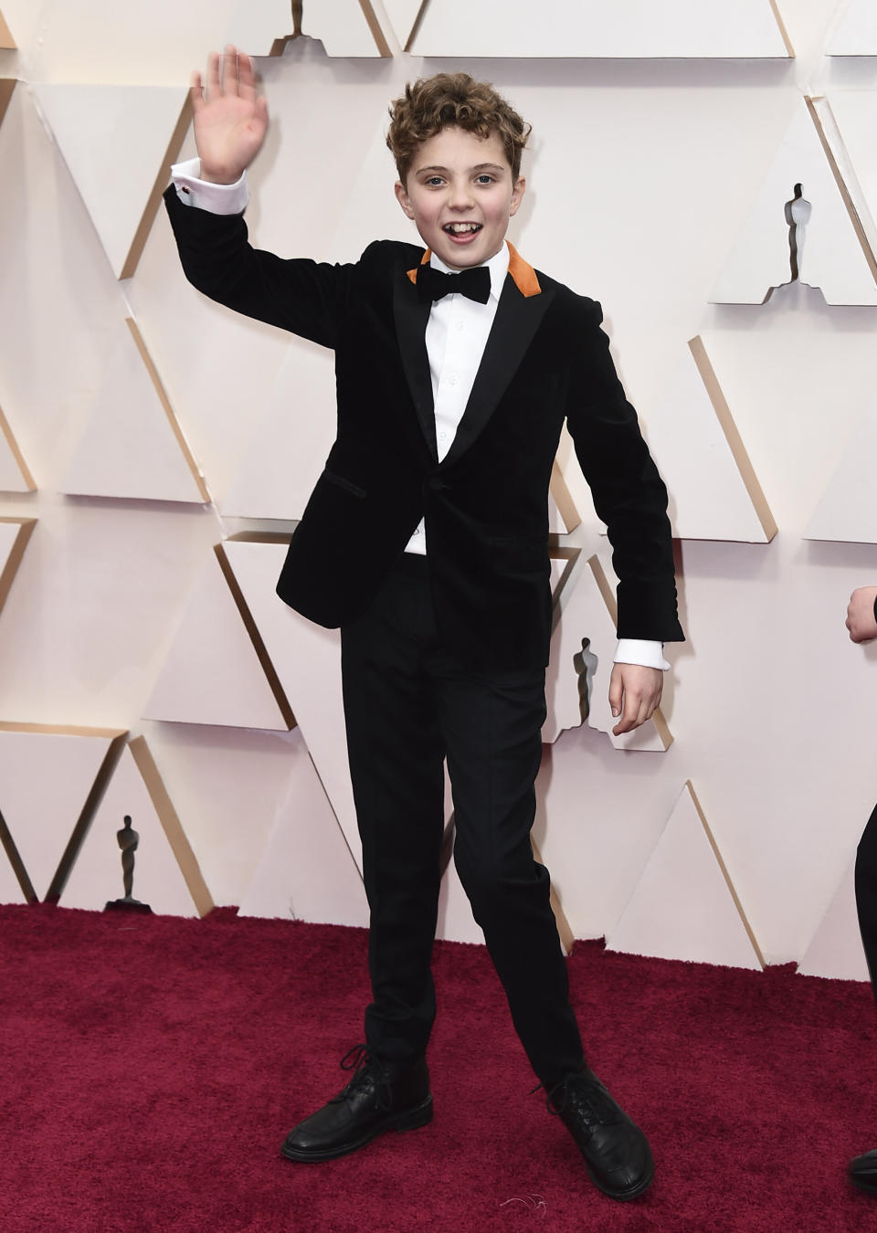 Roman Griffin Davis at the Oscars on Feb. 9, 2020. (Photo: Jordan Strauss/Invision/AP)