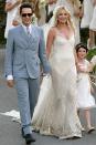 <p>Kate Moss built a career as a trendsetter, so of course her wedding dress wouldn’t be any different. Her longtime friend and former Dior designer John Galliano made the supermodel a bohemian glam gown to tie the knot with rocker Jamie Hince. </p>