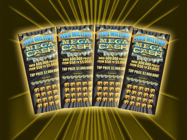 The $100 Million Mega Cash ticket is a new scratch-off available.