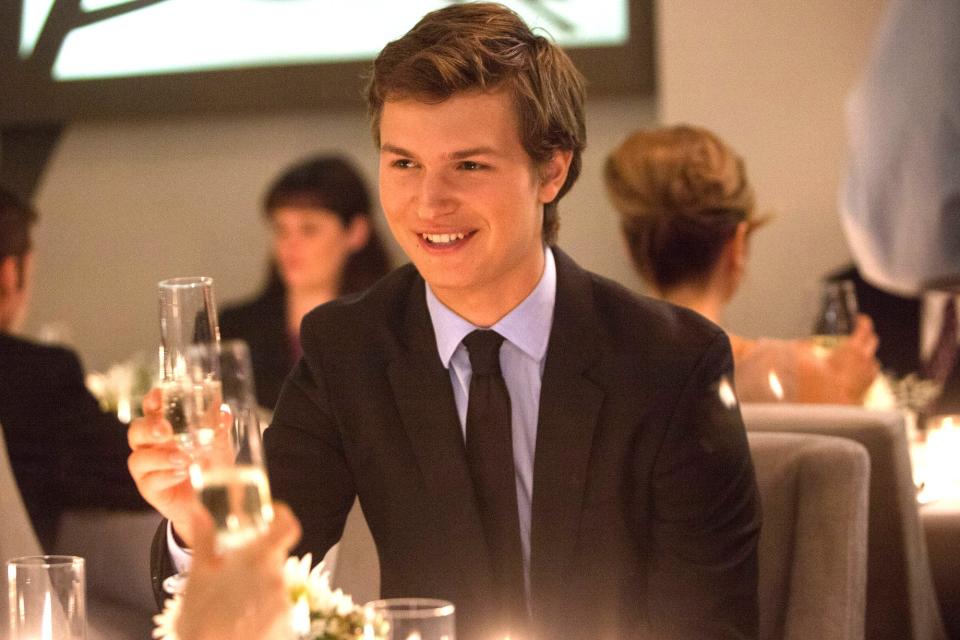 Ansel Elgort as Augustus Waters in The Fault in Our Stars