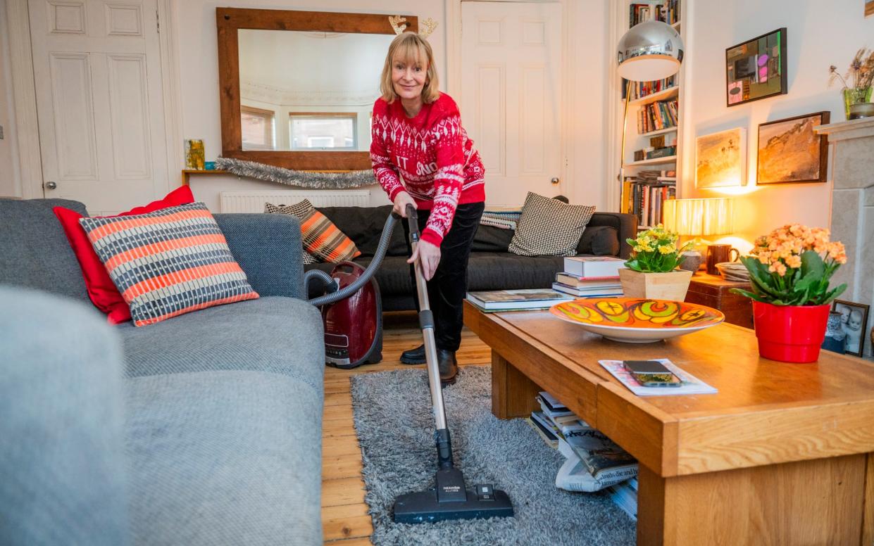 A vigorous hoover of all the mince pie crumbs and pine needles will burn up those extra calories