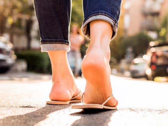 This applies even if you've had a pedicure (Getty Images/iStockphoto)