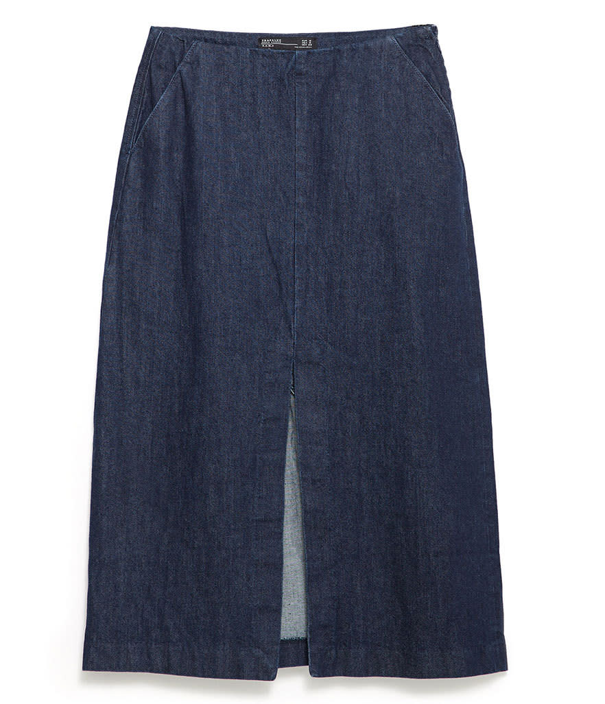 Zara Essentials denim Tube Skirt