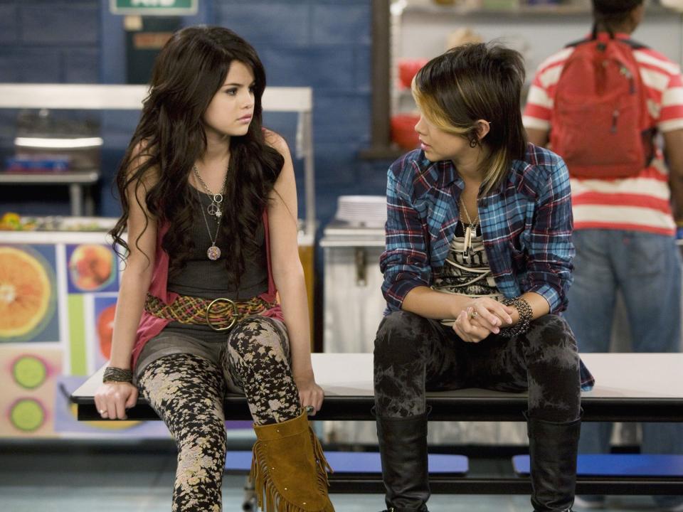 Hayley Kiyoko and Selena Gomez in "Wizards of Waverly Place."