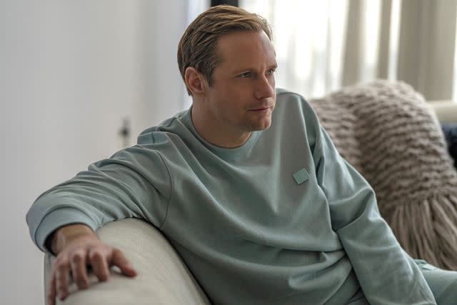 <p>Macall Polay/HBO/Everett</p> Alexander Skarsgard on "Succession"