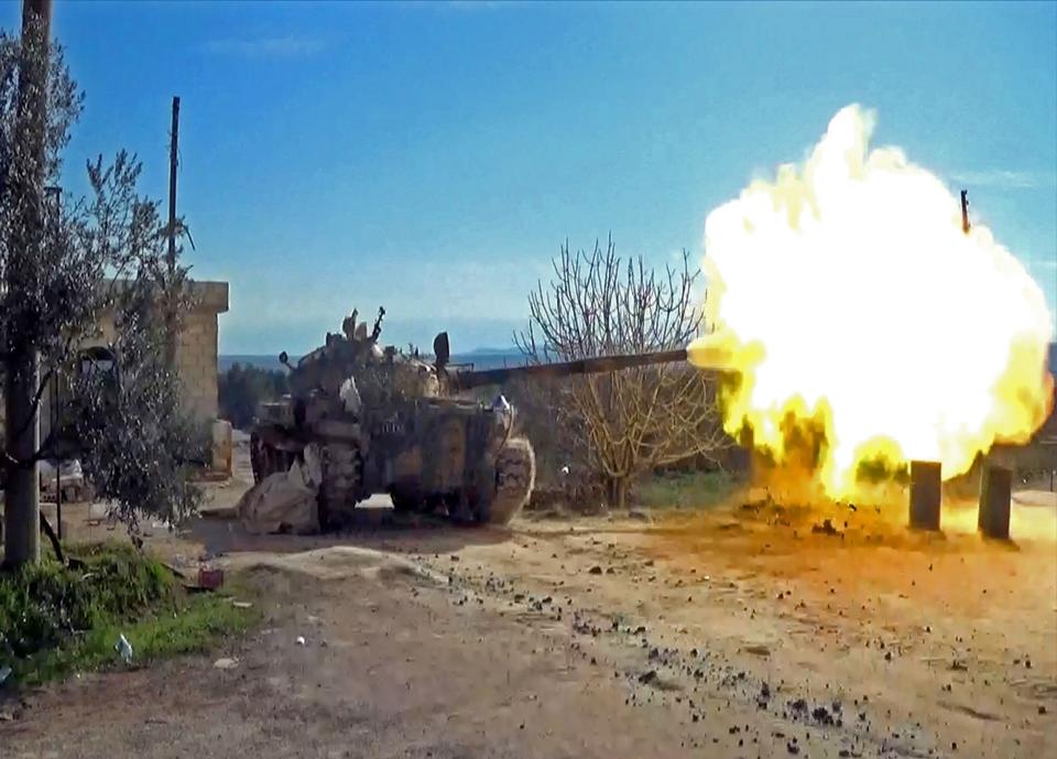 Syrian army soldiers deploy in the southern Idlib countryside March 4 in a photo released by the official Syrian Arab News Agency.