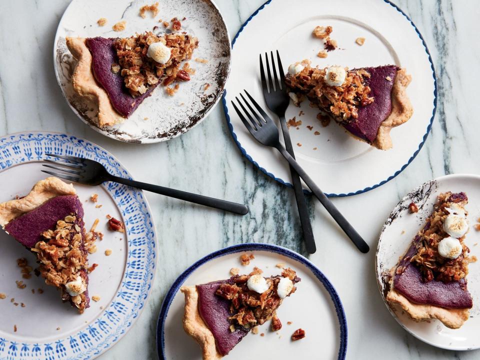 Purple Sweet Potato Pie with Coconut and Five-Spice