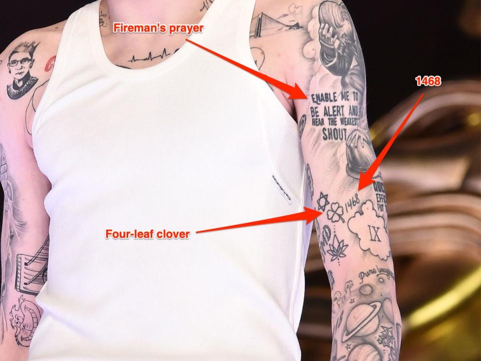pete davidson arm tattoos