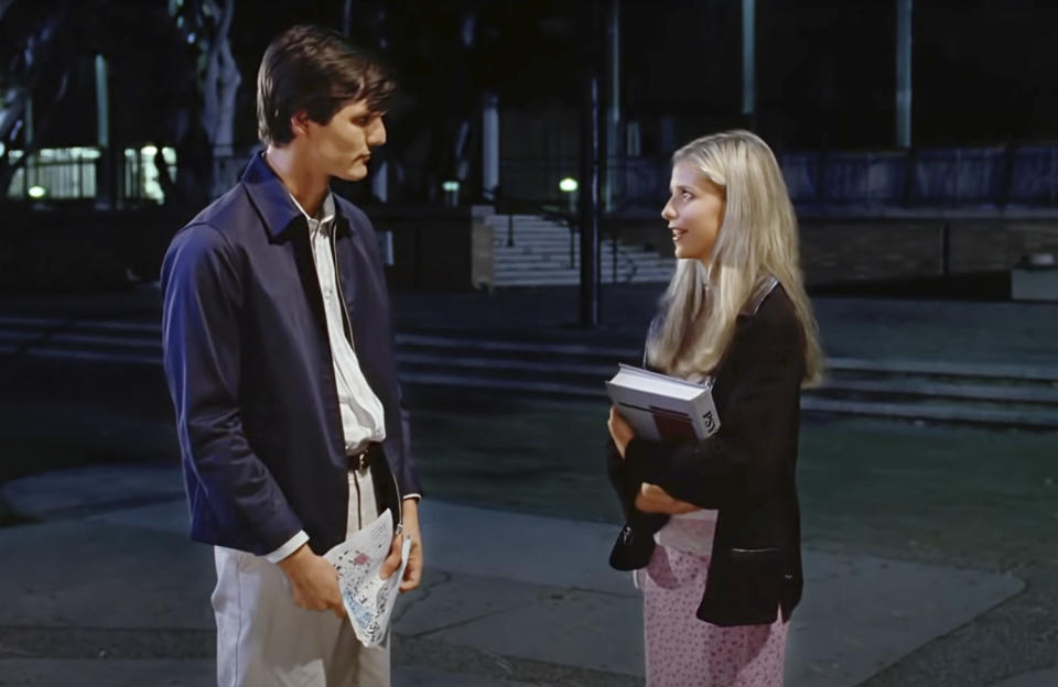 <p>Sarah Michelle Gellar had to stake Pedro Pascal's college-student-turned vampire Eddie in season 4. <a href="https://people.com/tv/sarah-michelle-gellar-pedro-pascal-buffy-the-vampire-slayer-throwback/" rel="nofollow noopener" target="_blank" data-ylk="slk:The actress recently shared;elm:context_link;itc:0;sec:content-canvas" class="link ">The actress recently shared</a> a throwback of the two on set, giving a nod to Pascal's recent Internet fame. </p>