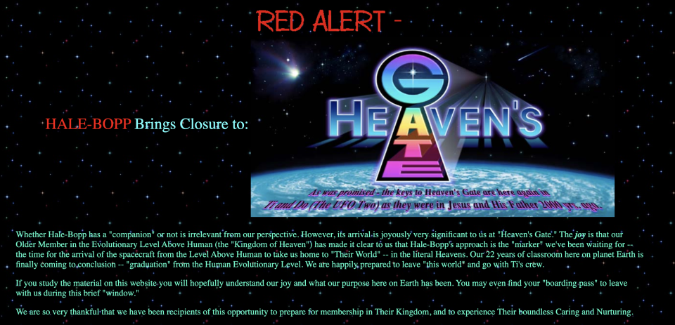 Heaven's Gate website