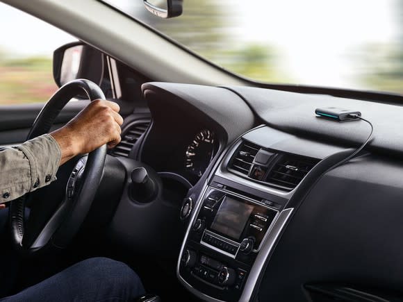 Echo Auto on a car's dashboard