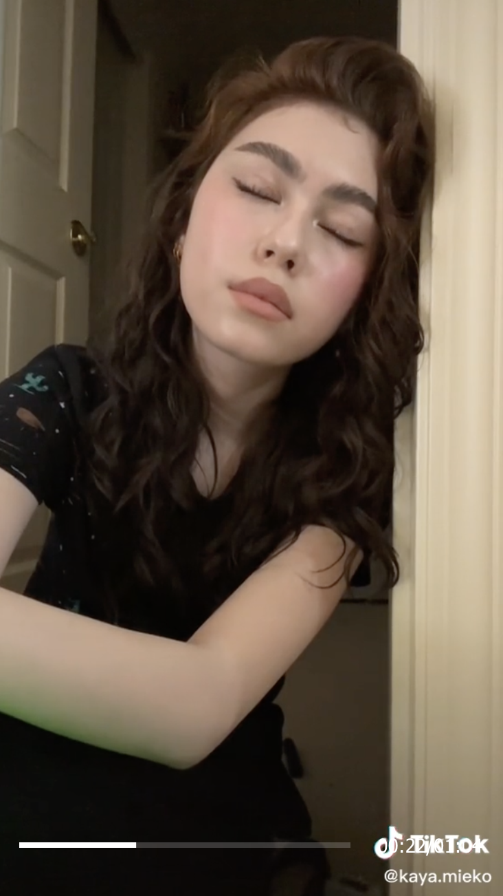 Screen shot from Kaya's TikTok video