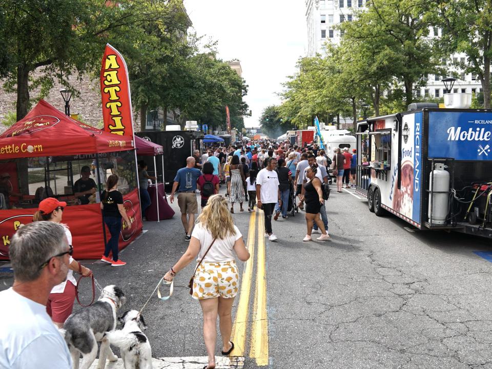2019 Main Street Food Truck Festival in downtown Little Rock, Arkansas.