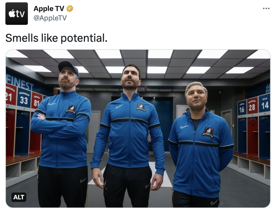 A tweet from @AppleTV that reads 