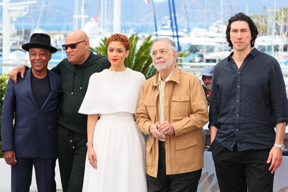 Giancarlo Esposito, Laurence Fishburne, Nathalie Emmanuel, Francis Ford Coppola and Adam Driver at the Cannes film festival.