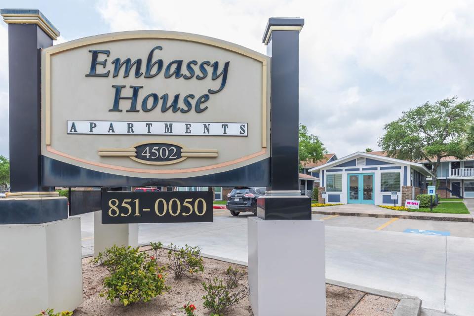 Embassy House Apartments is an apartment complex located at 4502 Corona Drive in Corpus Christi.