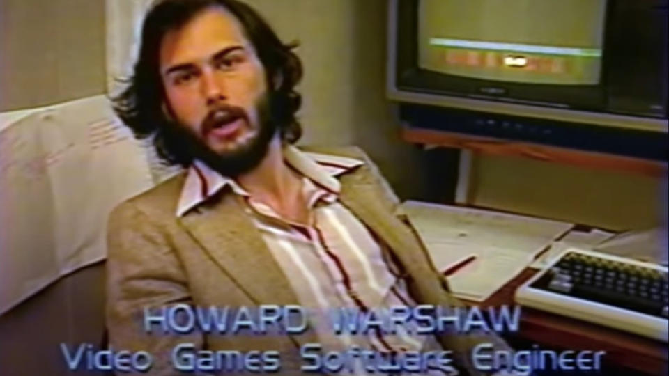 Howard Warshaw shown talking in an archival video in Atari: Game Over.