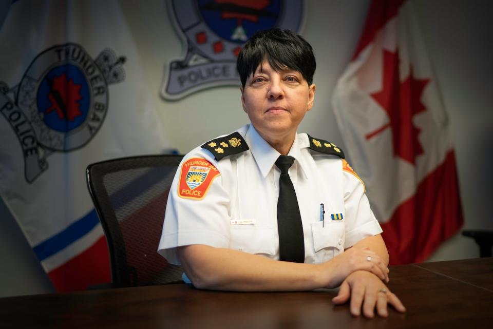 Former Thunder Bay police chief Sylvie Hauth has been charged with obstruction and breach of trust by Ontario Provincial Police, it was announced Friday.  (Sinisa Jolic/CBC - image credit)