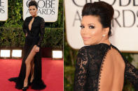 ... Eva Longoria mit. Der „Desperate Housewives“-Star war im schwarzen Dress von Pucci ein spitzenmäßiger Hingucker und lag mit sexy Rückenansicht voll im Trend.