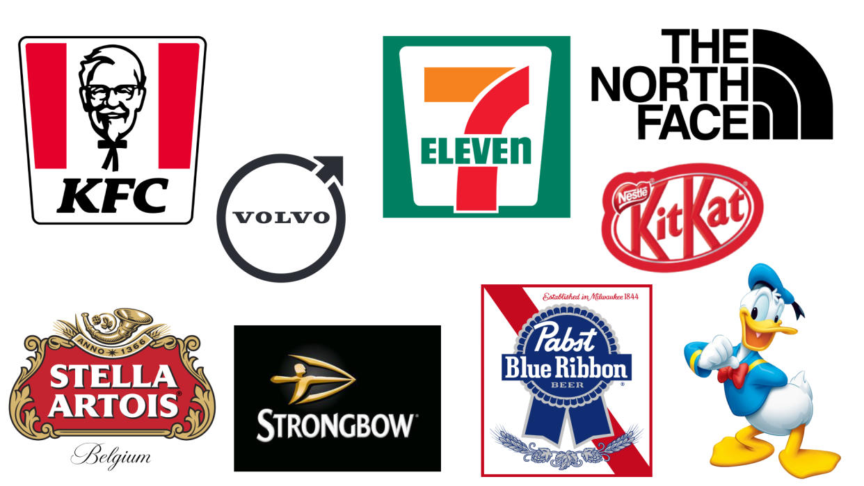  Brand logos. 