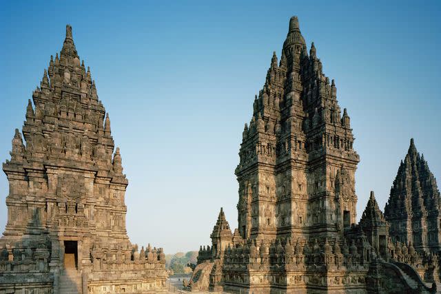 <p>Martin Westlake</p> Ninth-century buildings at Prambanan, the largest Hindu temple complex in Indonesia.
