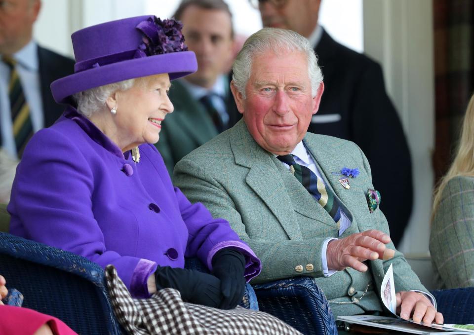 The Queen pictured alongside Prince Charles, who has tested positive for coronavirus (Getty Images file photo)