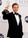 Damian Lewis, winner Outstanding Lead Actor In A Drama Series for "Homeland," poses in the press room at the 64th Primetime Emmy Awards at the Nokia Theatre in Los Angeles on September 23, 2012.