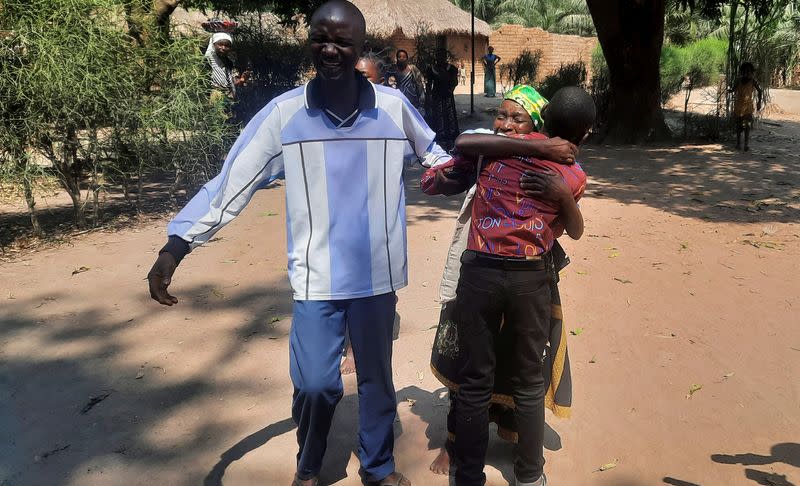 Children reunited with their families amid Congo conflict, in Manono