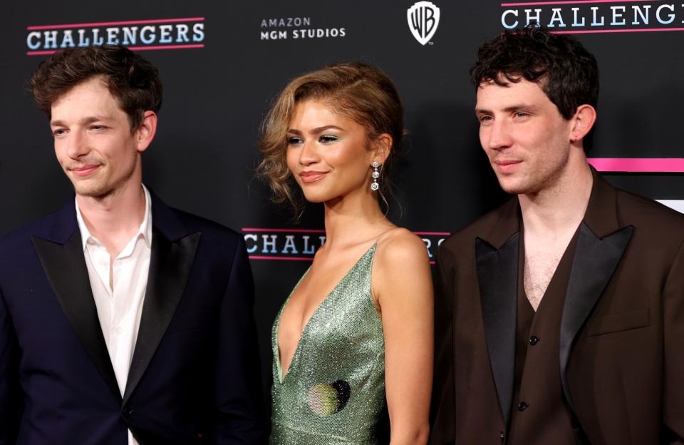 Mike Faist, Zendaya and Josh O'Connor attend the Australian premiere of "Challengers" at the State Theatre on March 26, 2024 in Sydney, Australia.