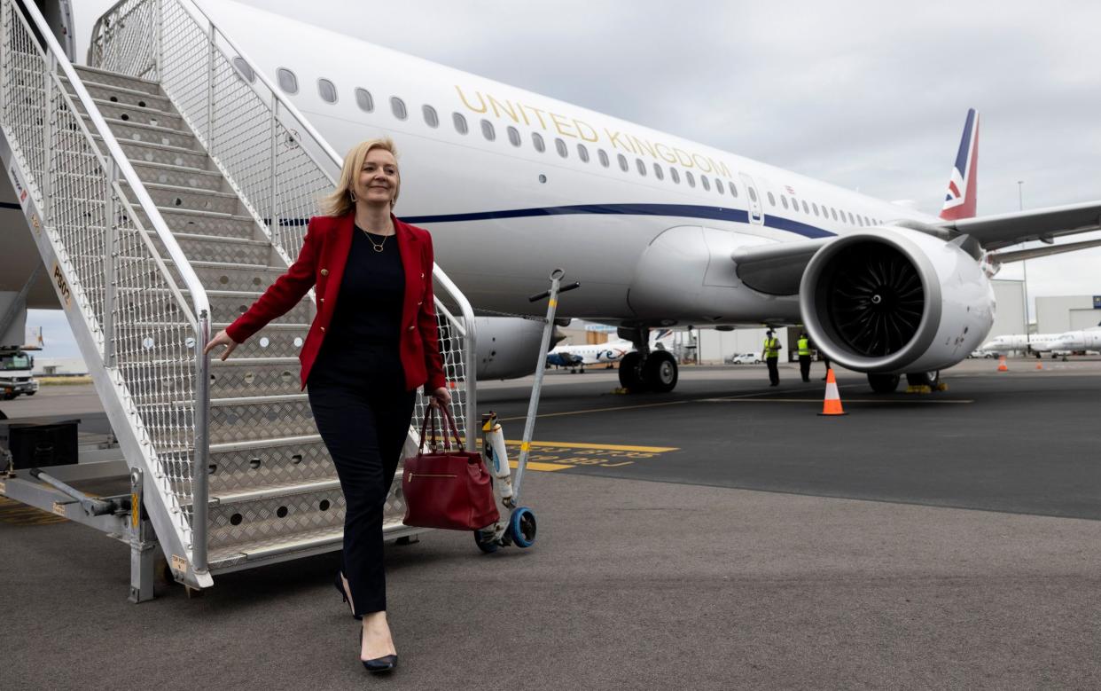 The Foreign Office said that Liz Truss’s trip with the jet was within the rules set by the Ministerial Code - /Simon Dawson/No10 Downing Street