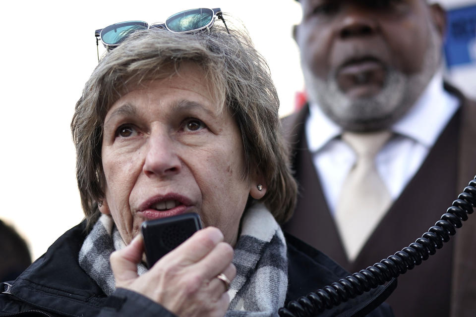 American Federation of Teachers President Randi Weingarten speaks during a rally outside the Department of Education Feb. 8, 2018, in Washington. The union leader said GOP's plan to limit coronavirus liability would &rdquo;callously transfer virus risk from institutions to workers and students.&rdquo; (Photo: Alex Wong via Getty Images)