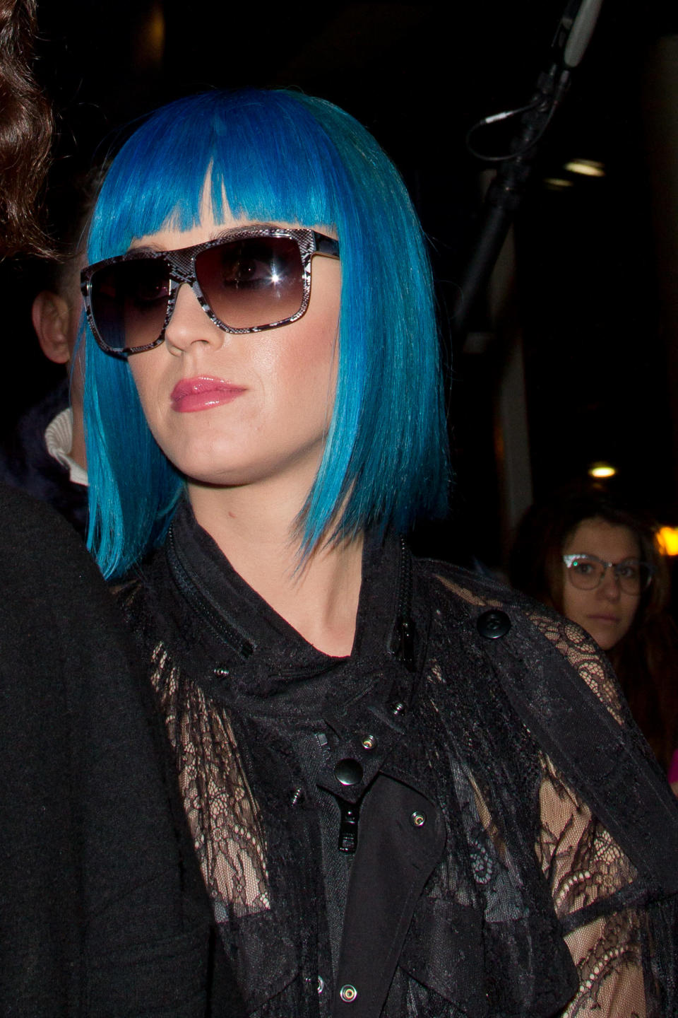 Katy Perry put the bang in bangs when she arrived at Gare du Nord on March 19, 2012 in Paris, France. (Photo by Marc Piasecki/FilmMagic)