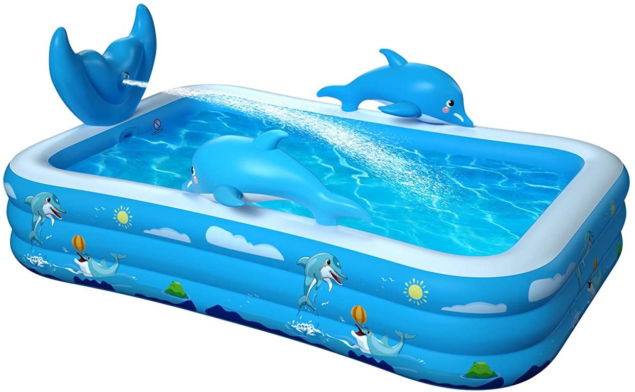 The pool is inflated; the price is anything but. (Photo: Amazon)