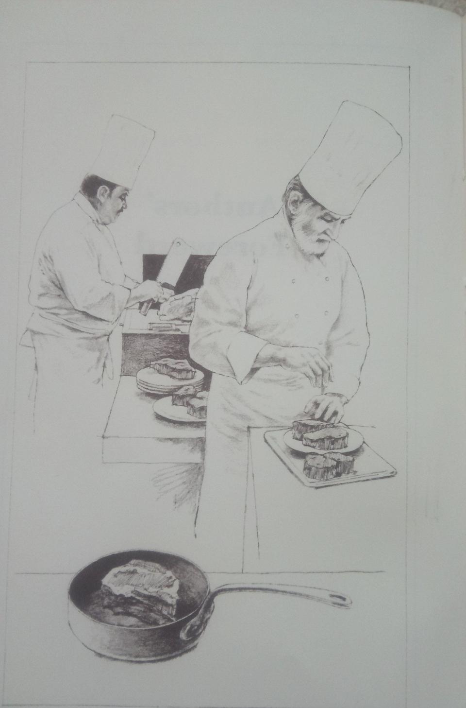 The brothers at work, in a drawing by Ton van Es in The Nouvelle Cuisine - Uniboek b.v./C.A.J van Dishoek