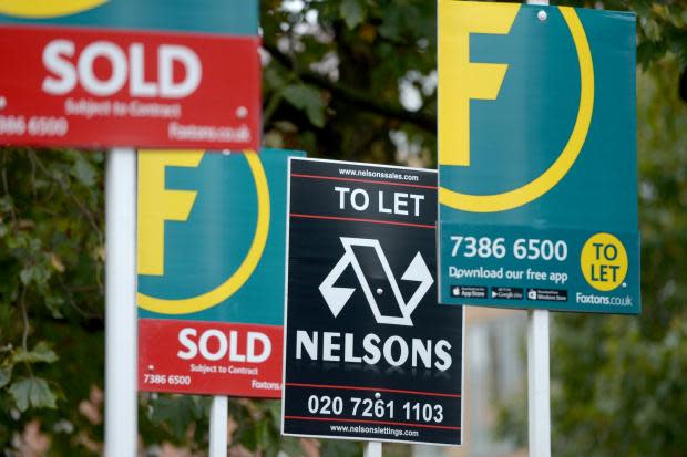 House prices in Bexley have seen a fall in the month of March (PA)
