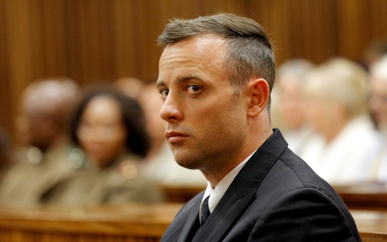 Former Paralympian Oscar Pistorius appears for sentencing for murder of Reeva Steenkamp at the Pretoria High Court in 2016 - REUTERS