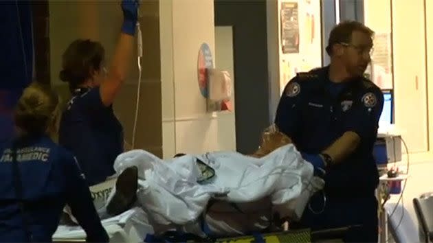 The victim was rushed to Royal Prince Alfred Hospital after he was stabbed in the neck multiple times. Photo: 7 News