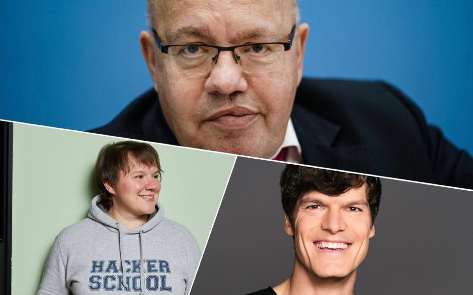 Peter Altmaier, Julia Freudenberg und Christian Vollmann (v.l.): Das Ziel des Beirats „Junge Digitale Wirtschaft“ ist es, den Dialog zwischen Startups und der Politik aufrecht zu erhalten.  - Copyright: Pool / Auswahl (Getty), Collage: Gründerszene