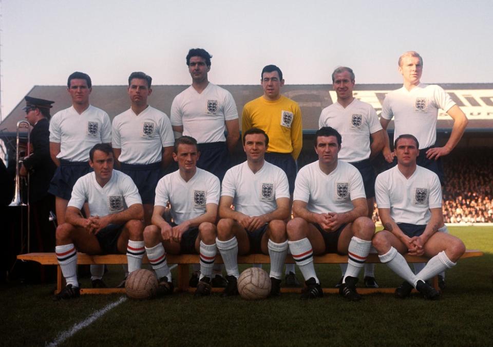 Terry Paine (back left) and Jimmy Greaves (front left) lined up together for England in 1963 (PA) (PA Wire)