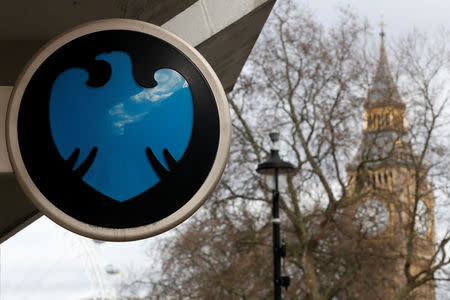 FILE PHOTO: A Barclays sign is seen outside a branch of the bank in London, Britain, February 23, 2017. REUTERS/Stefan Wermuth - File Photo