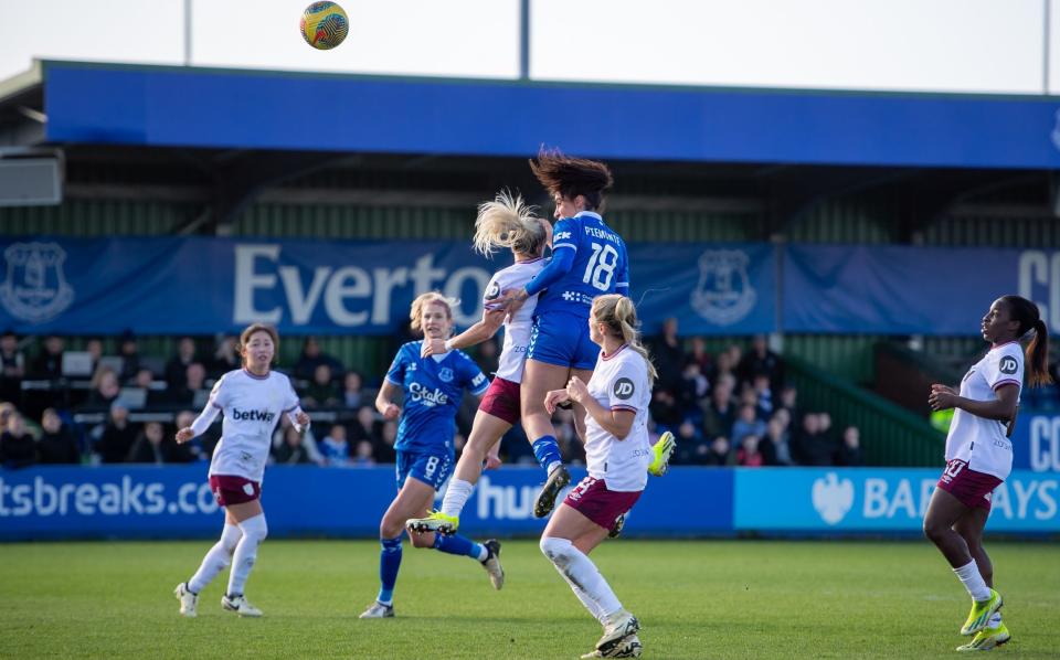 Martina Piemonte puts Everton ahead at Walton Hall Park/Women's Super League reality check after just 997 fans turn up for Everton v West Ham